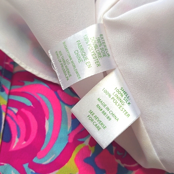 Lilly Pulitzer Silk Dress Psychedelic Sunshine Dusk Lela Mini Spaghetti Strap - Picture 9 of 12